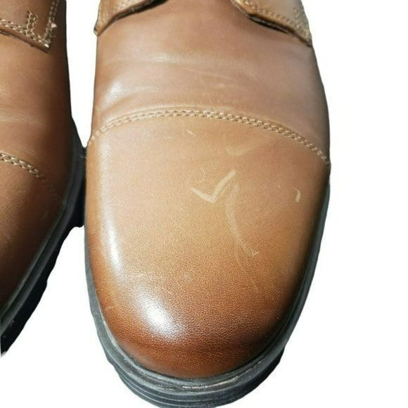 Clarks Mens Dark Tan Leather Whiddon Lace Up Cap Toe Oxford Dress Shoes Size 9 main image 5